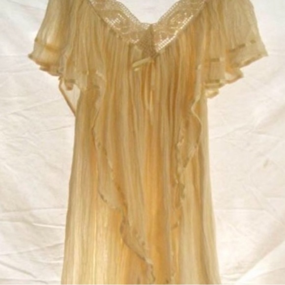 Mexican V Neck Mini Dress Blouse - Picture 2 of 5